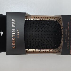 Kristin Ess Hair Paddle Brush in Black with Rose Gold Accents